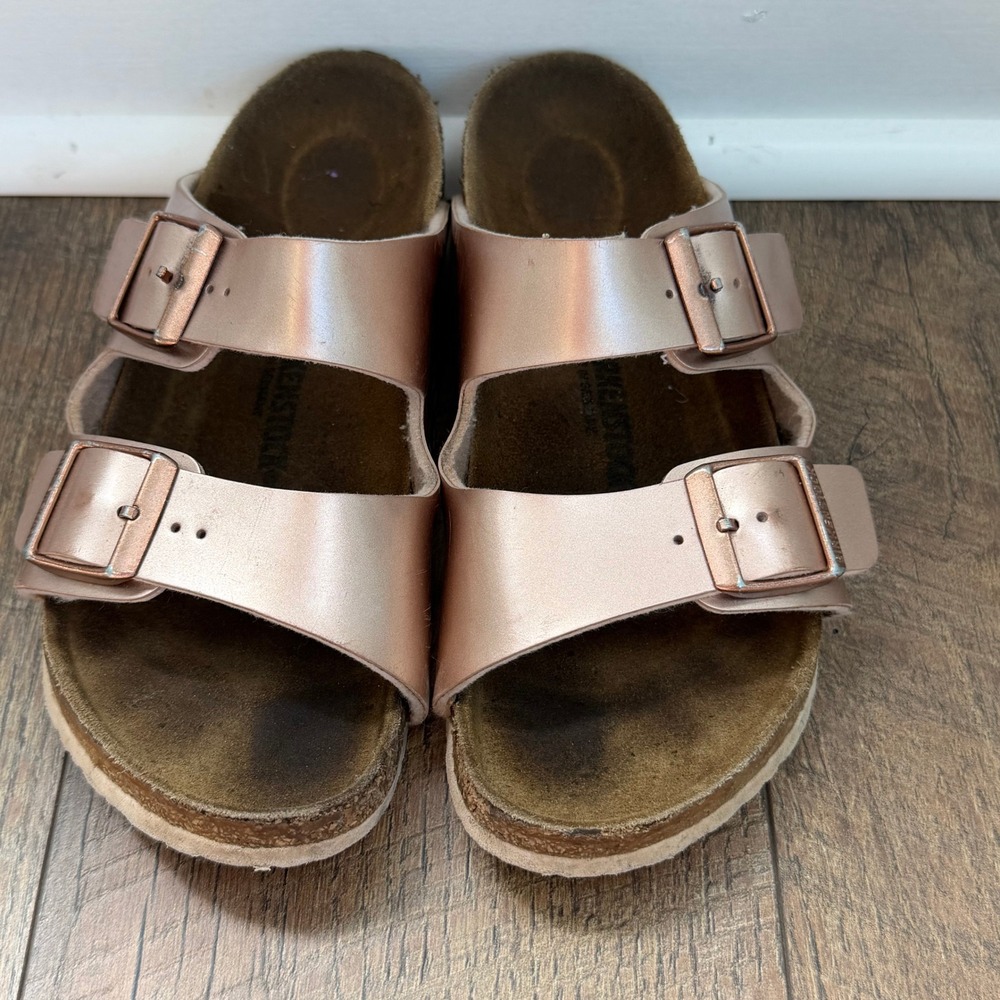 Birkenstock Arizona Sandals Kids Size 34 Rose Gold